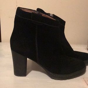 Biala black suede booties